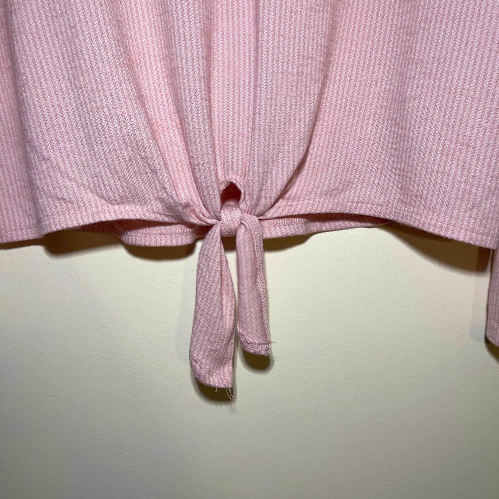 Pink Republic long sleeve pullover V-neck top XXL tie detail - Picture 4 of 5